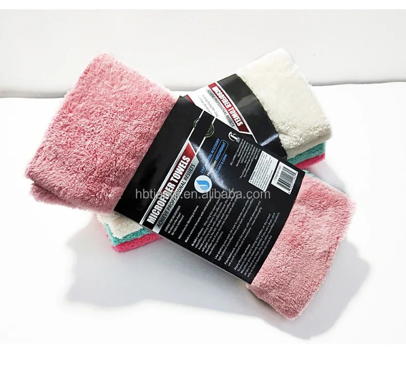 Car Microfiber Towel Edgeless Ultra Thick Edgeless Microfiber Car Cleaning Cloth Auto Waxing
