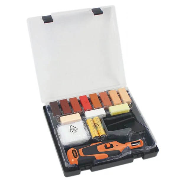 3.7v Laminate Repairing Kit With Melting Tool Scratch Cracks Stains Wood Floor Furniture Scratch