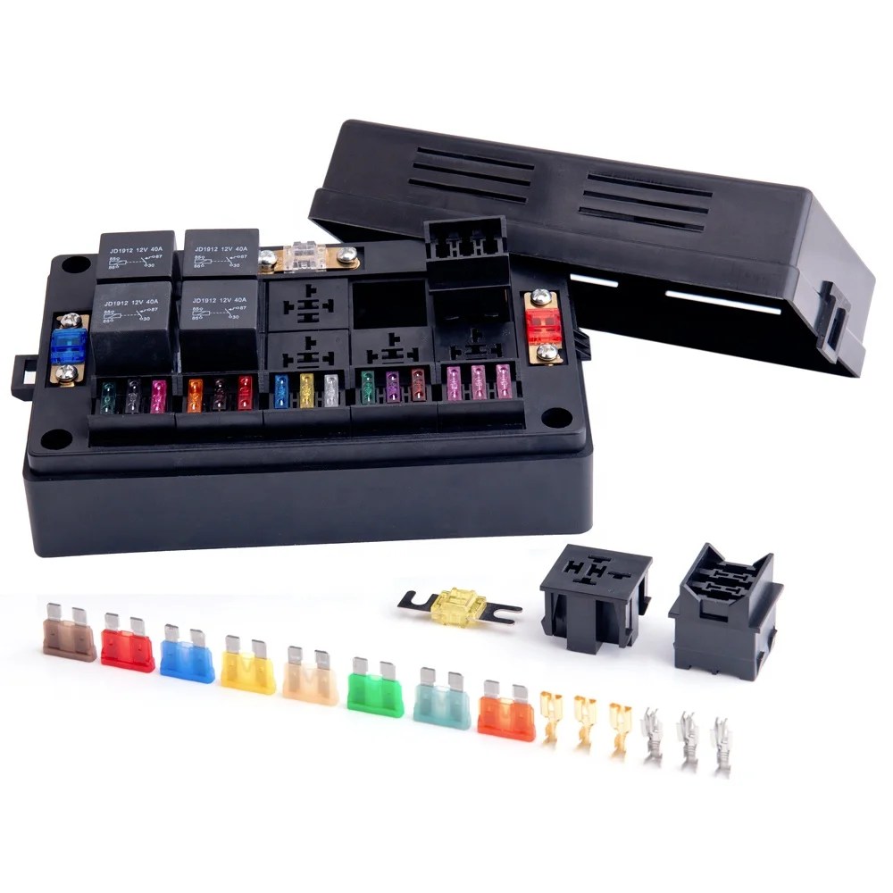 Plug Fuse Holder with Relay Terminal Multiway Automobile Fuse Box