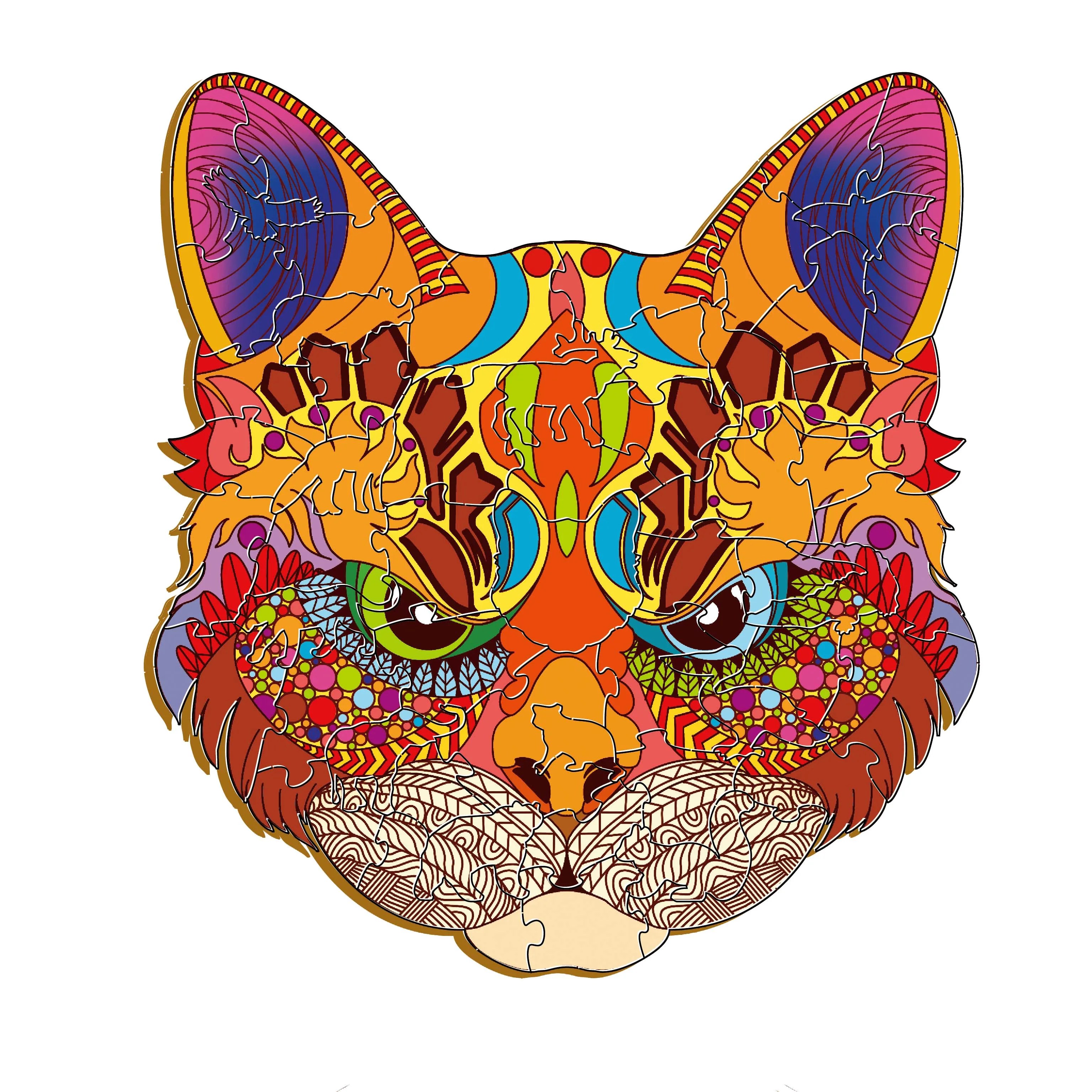 Houten Puzzels Voor Volwassenen Tieners Kleurrijke Kat Voor Volwassenen Home Decor Puzzel In Mooie Doos - Buy Kleurrijke Kat Voor Volwassenen Puzzel ,Volwassenen Home Decor Puzzel,Houten Puzzels Voor Volwassenen Tieners Product On Alibaba.com