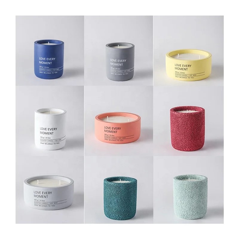 Wholesale Customized Candles Ecofriendly Scented Candle Jar Concrete