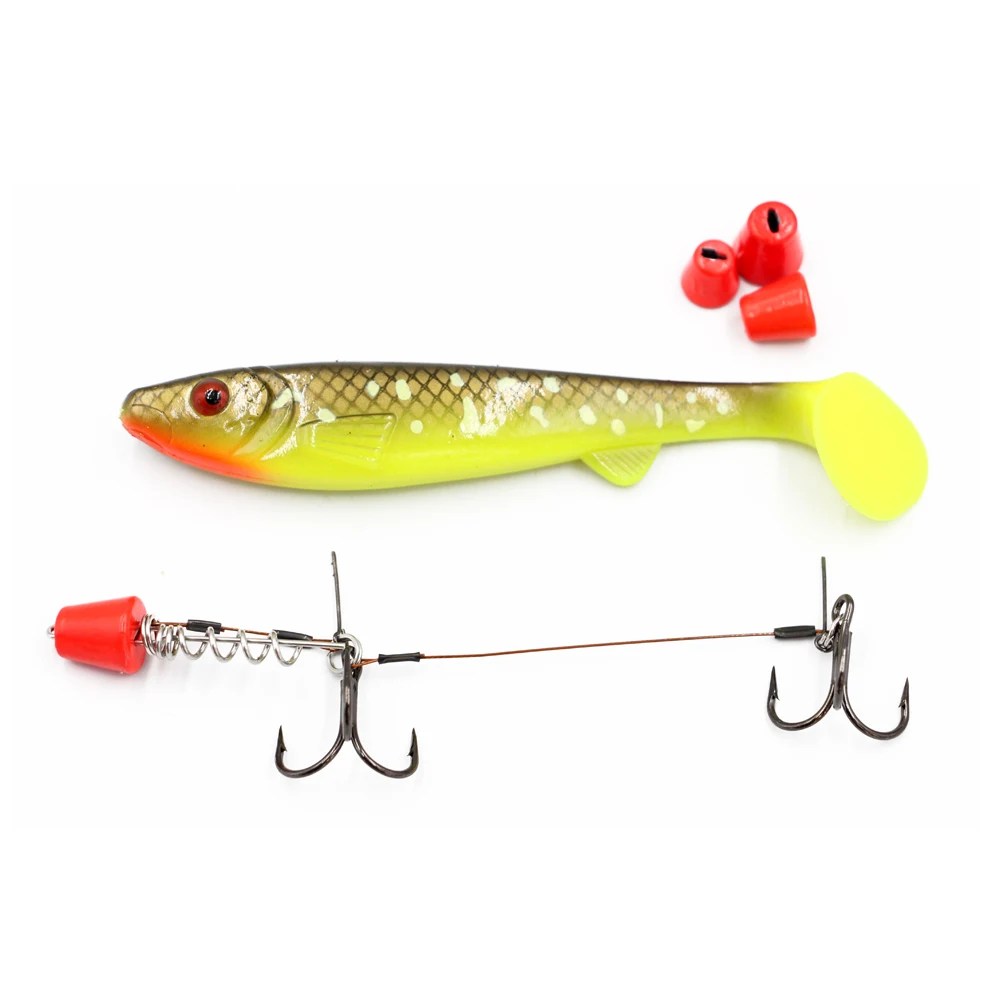 Wholesale Pike Hook Big Soft Plastic Lure Shad Stinger Rig Pike Lure