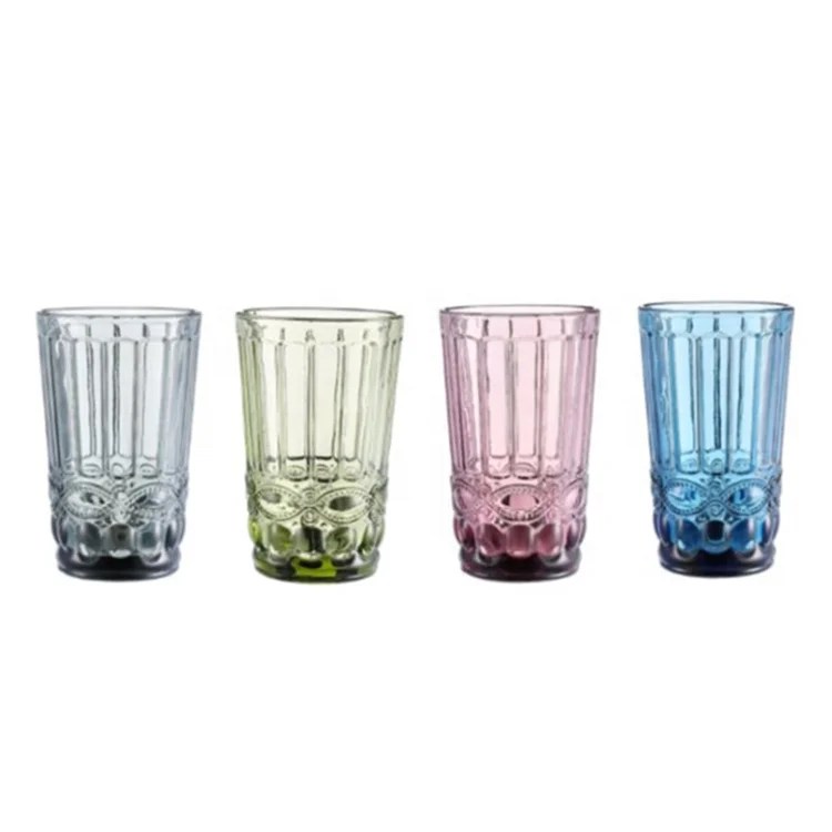 Vasos De Cristal Altos Disponibles En Cuatro Colores,Vasos De Agua De Color,Venta Al Por Mayor - Buy Copas De Helado De Lujo Copas De Vidrio De Colores Para Niños Vasos De Vidrio