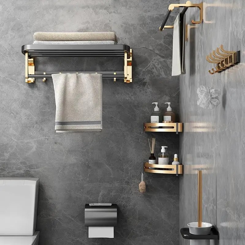 Luxury Toilet Corner Shower Caddy Hanging Gold Shower Caddy Shower
