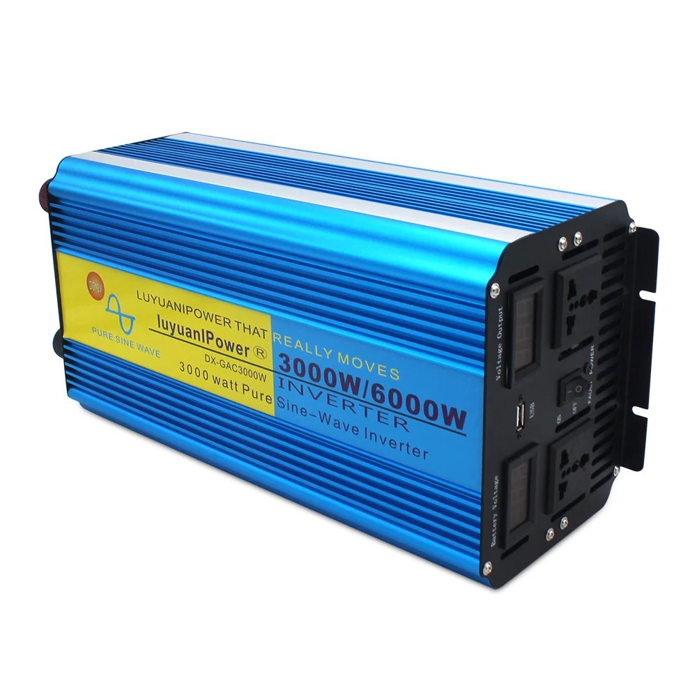 3000W/6000W Murni Sinus Omvormer Transformator Dc 12V/24V Lokasi Dan Ac 220V/230V/240V Bertemu Dual Led Display Usb Draadloze Controle - Buy Mobil Inverter Tenaga Surya Inverter Inverter Gelombang Sinus Murni,Inverter Hybrid Inverter Growatt