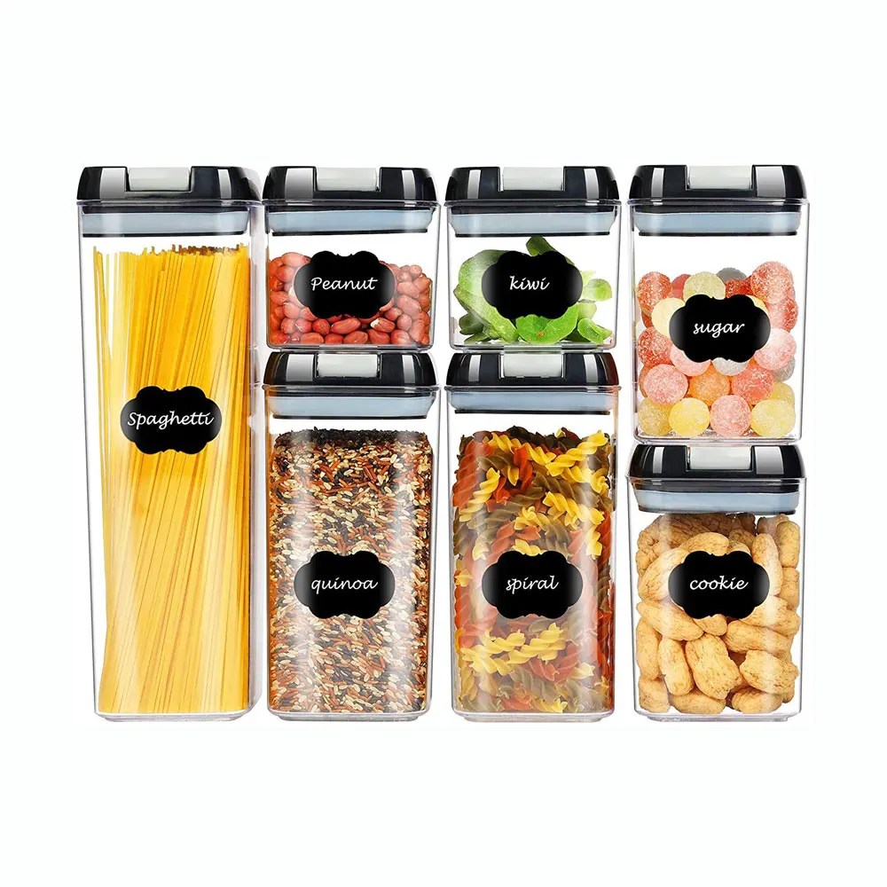 7pcs Kitchen Pantry Storage Container Set Airtight Tall Sealed Leak