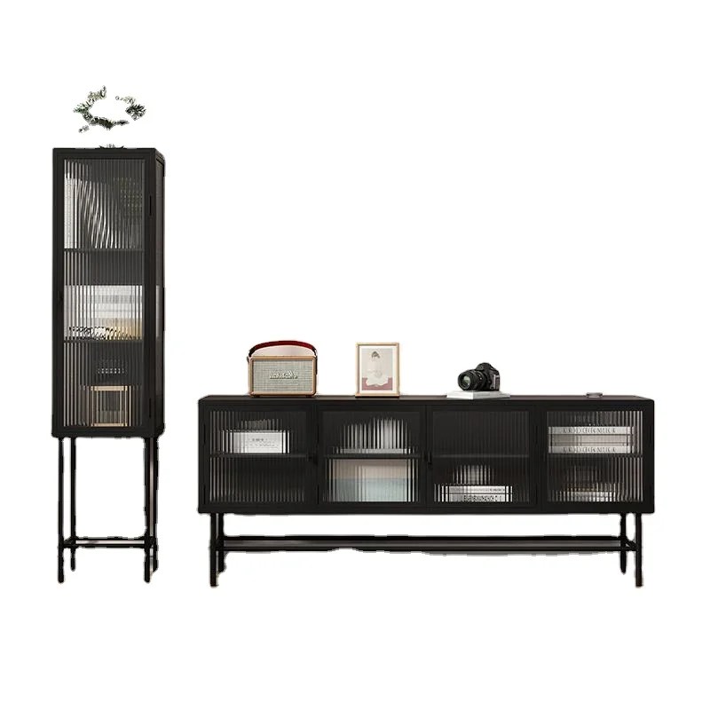 Nordic Home Living Room Tv White Minimalist Glass Sideboard