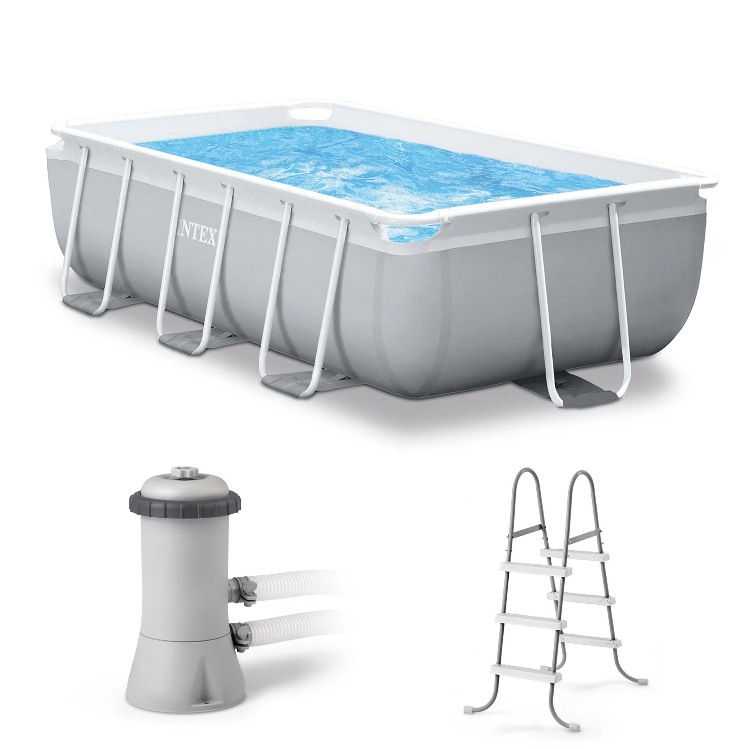 Intex 26784 Prism Frame Rectangular Pool Swimming Pool 300X175X80Cm With Filterpump And Ladder - Buy Intex Adult Swimming Pool,Metal Frame Swimming Pool,Steel Frame Swimming Pool Product On Alibaba.com