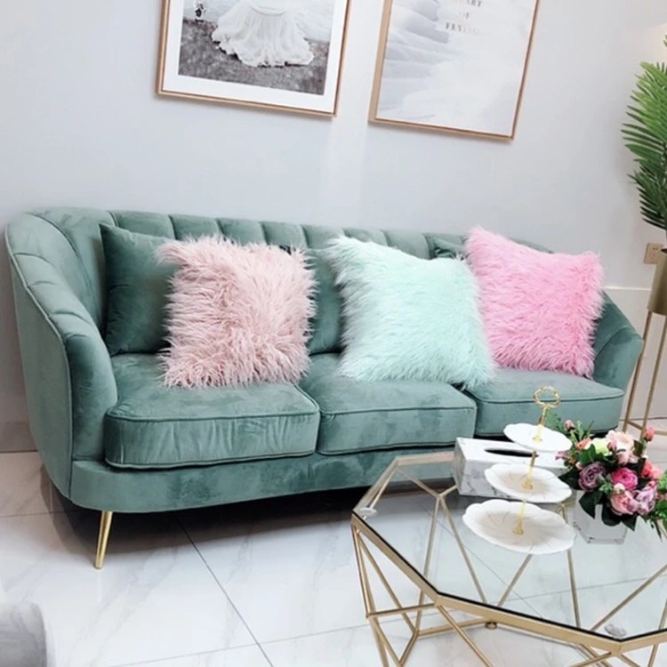 Flannel Art Sofa Small Apartment Three Seat Small Sofa Bedroom Buy Art Sofa Three Seat Sofa Bedroom Sofa Product On Alibaba Com