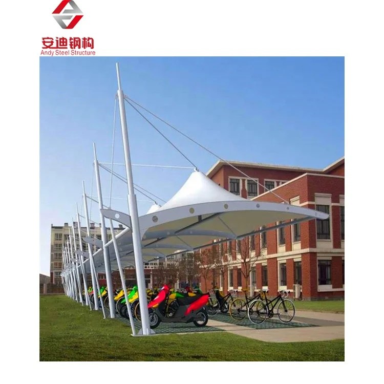 Industrial Pvdf Tensile Membrane Structure Light Gauge Steel Framing