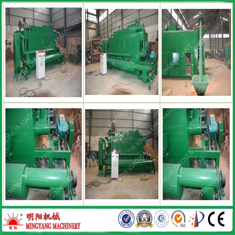 Continuous working coconut husk charcoal rotary kiln biochar powder