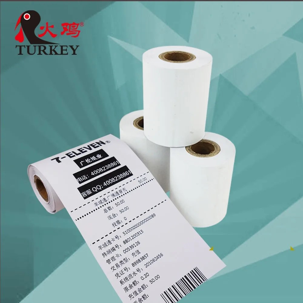 57mm x 50mm Thermal paper roll bill printing paper for supermarket POS