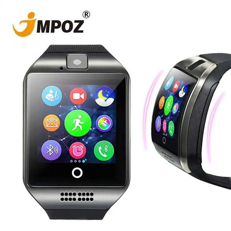 Jmpoz Smart Watch Q18 With Camera Facebook Whatsapp Twitter Sync Sms Smartwatch Support Sim Tf Card For Ios Android - Buy Wrist Watch Blood Pressure Monitor,Waterproof Sports Smart Band Gps Smart Wristband