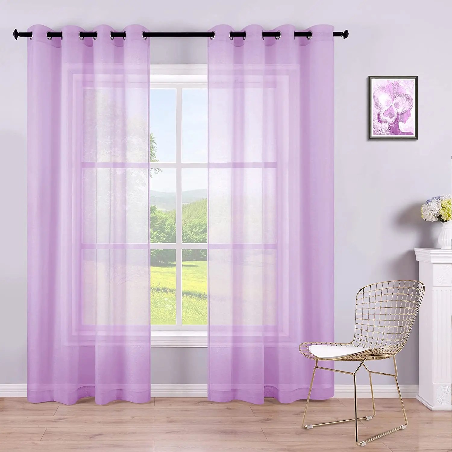 Lavender Nursery Curtains