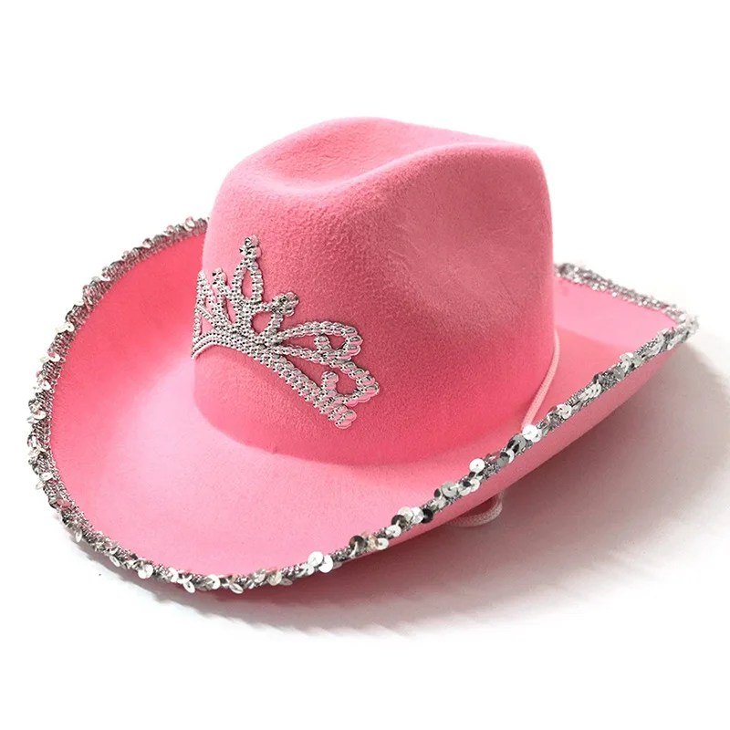 Topi Koboi Merah Muda Tiara Gaya Barat Untuk Wanita Topi Koboi Gadis Liburan Kostum Pesta Topi Grosir - Buy Pink Topi Koboi,Pink Topi Koboi Jerami,Merasa Topi Koboi Product On Alibaba.com
