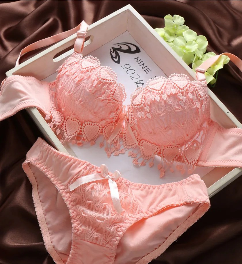 Lace Bra Panties Sets Lovely Girls Cute Japanese Underwire Push Up Lace