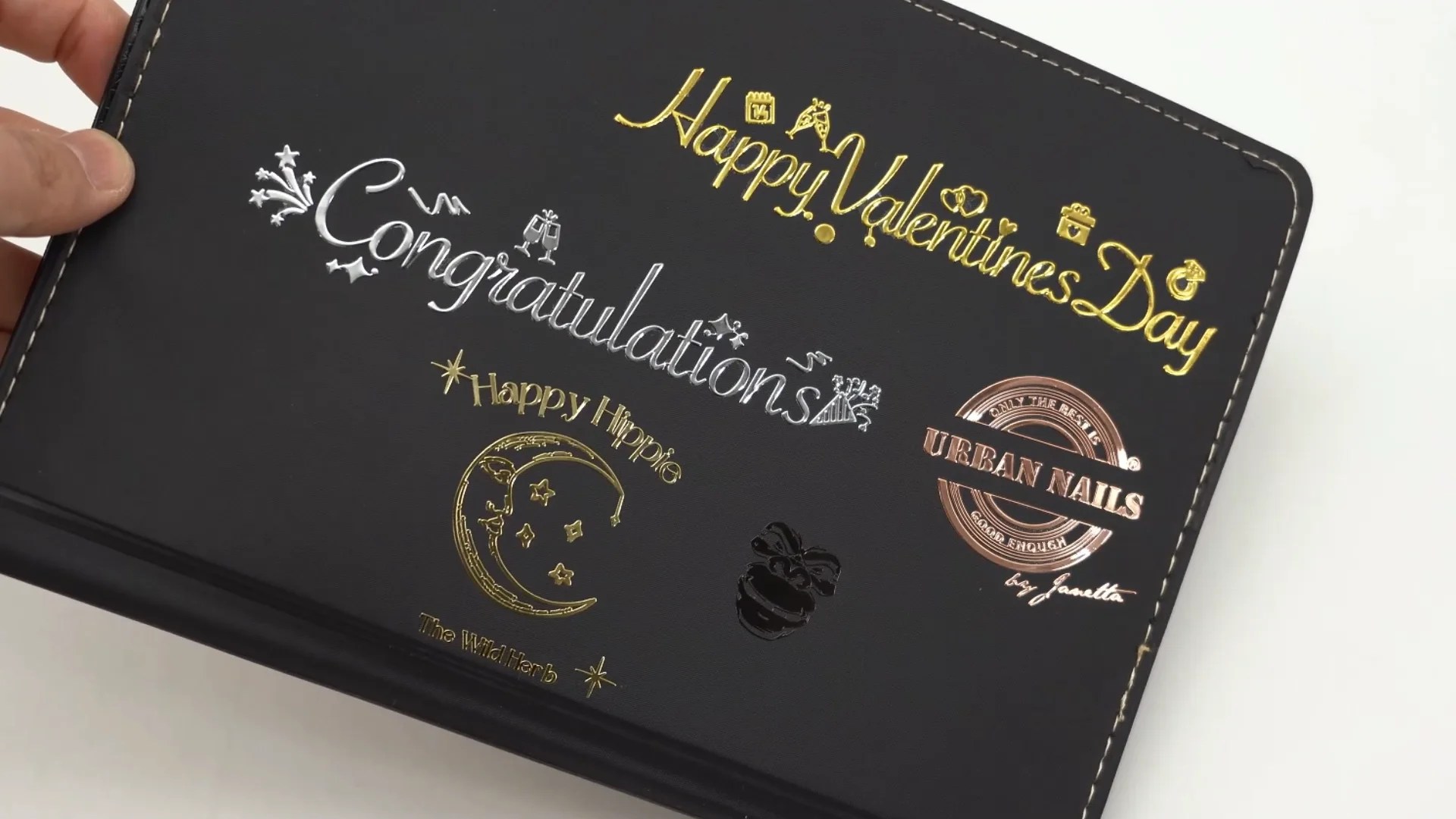 Custom Self Adhesive Metallic Letters Labels Thin Electroform Gold