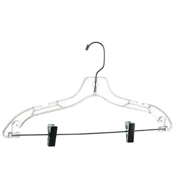 Classic Modern Hot Sale Plastic Hanger Wholesale 17" Clear Cloths