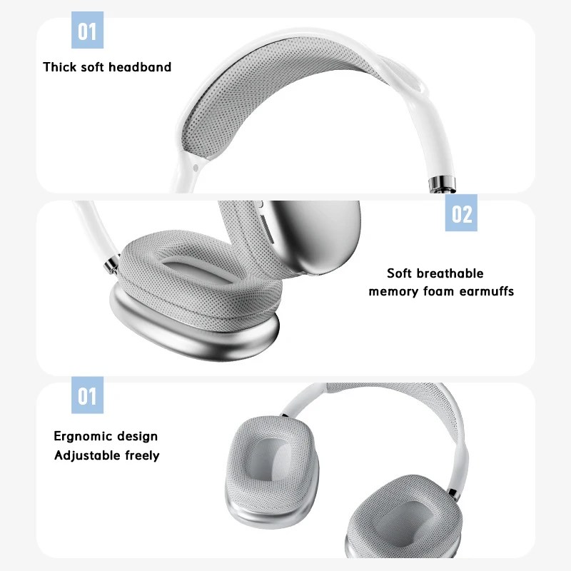 P9 Pro Max Wireless Headphones With Microphone Noise Canceling Tws