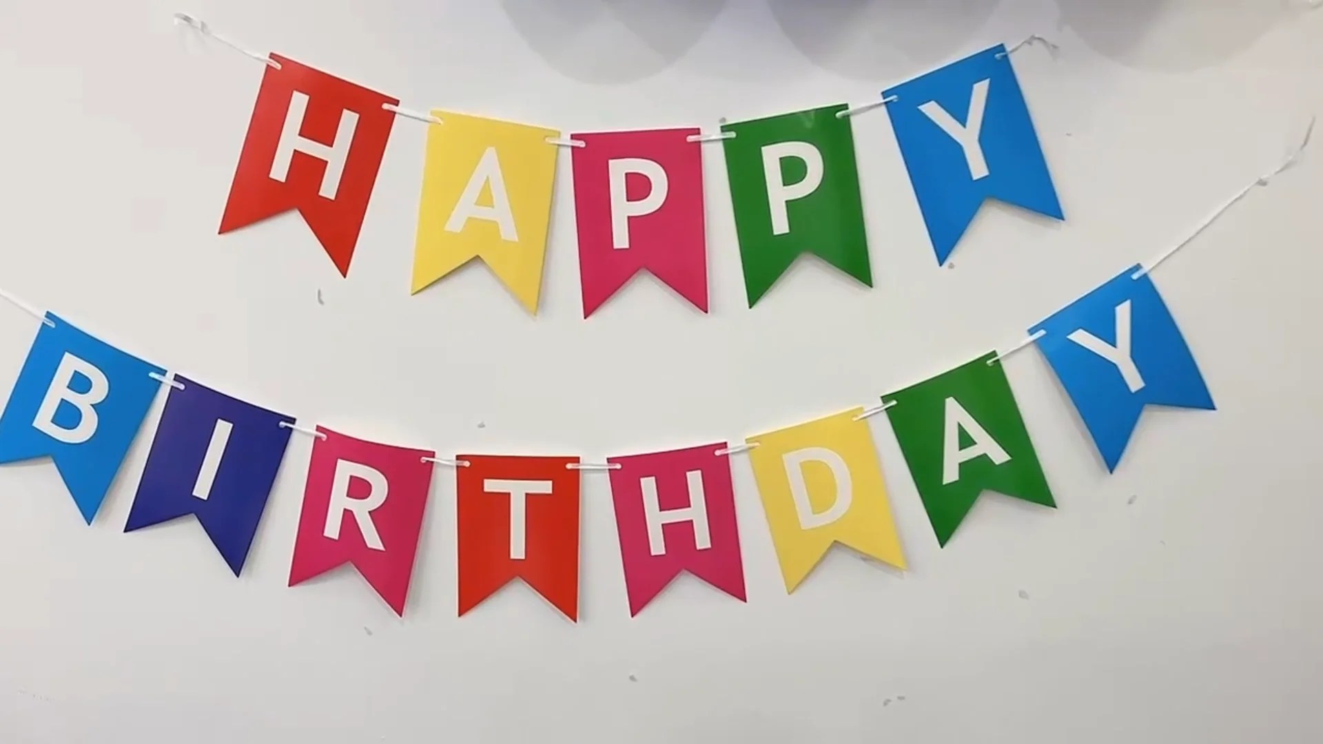 Custom Happy Birthday Decorations Paper Banner Birthday Supplies Latex