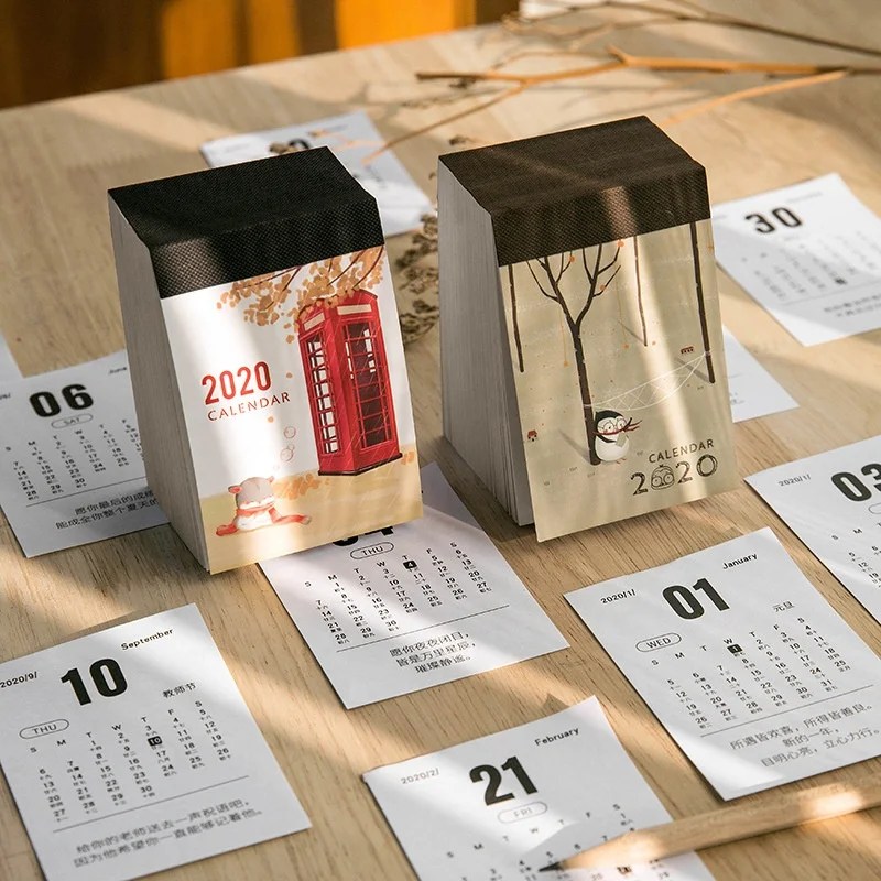 2020 Wall Custom Printing 365 Days Page Creative Mini Daily Desk Calendar Buy Mini Daily Desk