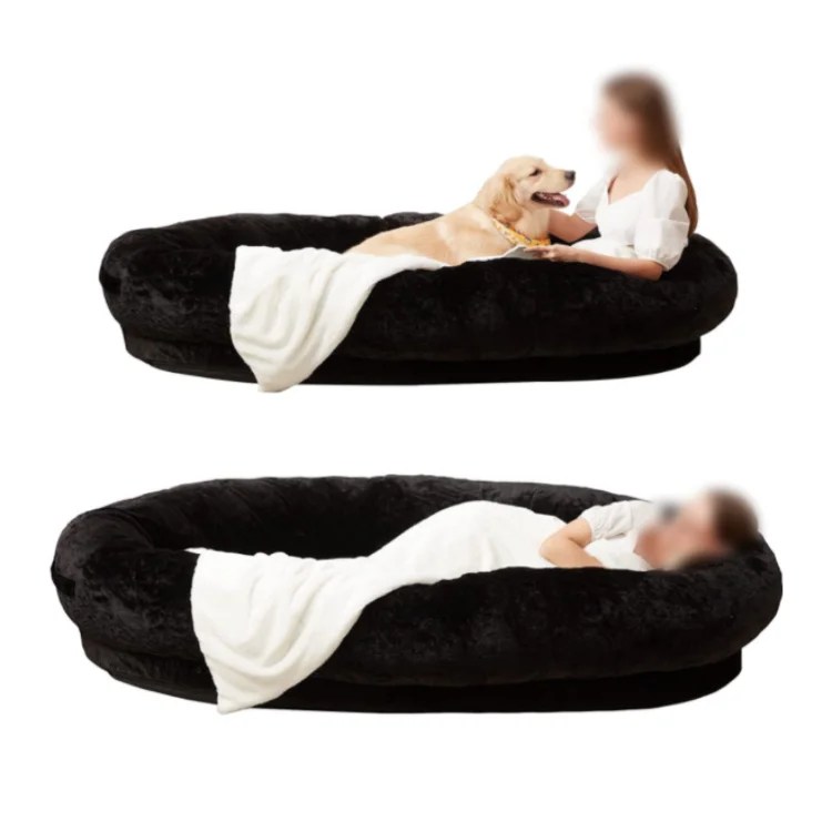 Supply Adults size Comfortable super Soft Fluffy plush pet bed large