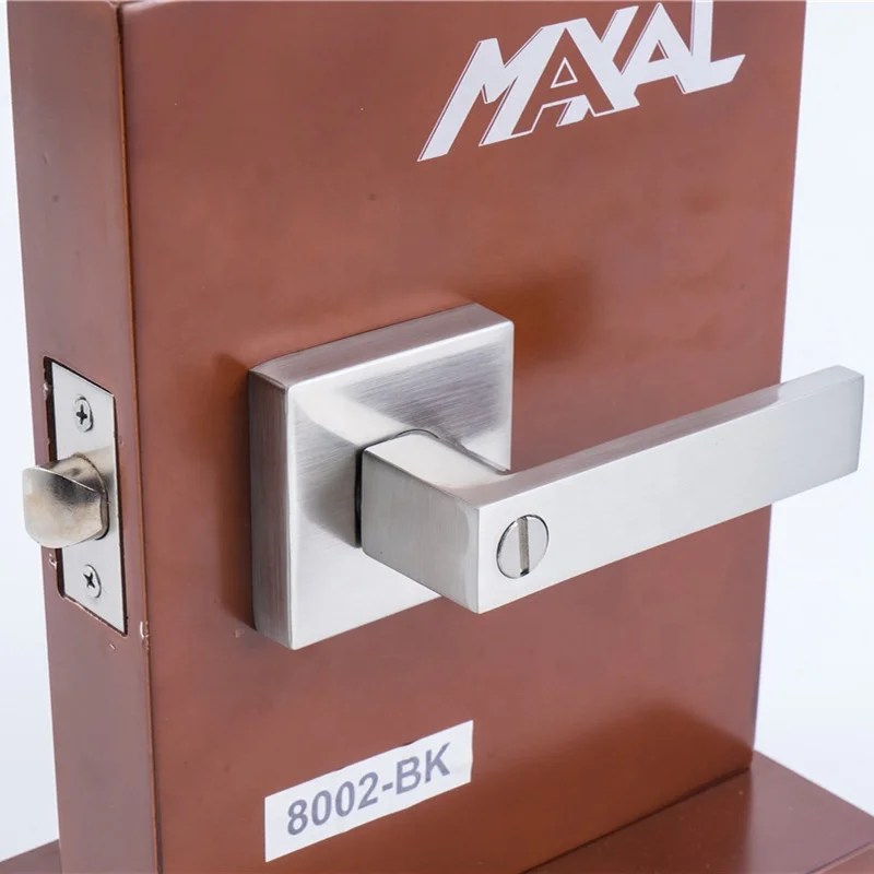 2024 Satin Brass Storeroom Function Tubular Leverset Rose Handle Locks