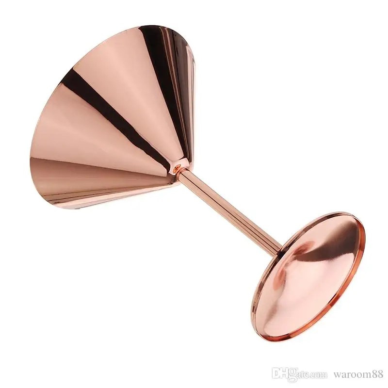 Copper Coupe Champagne Glasses Set Of 2 Stainless Steel Vintage Martini
