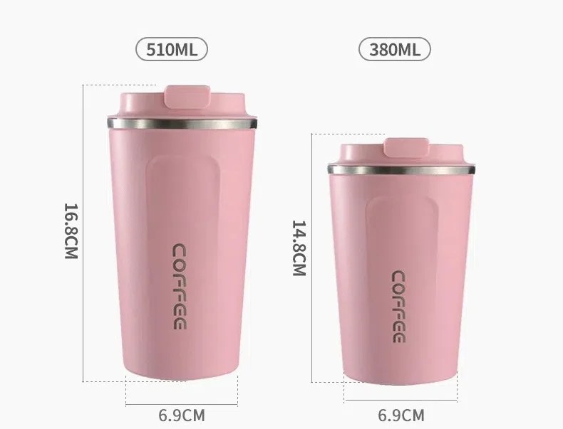 Best Selling Led Display Coffee Mug 510ml Double Walled Stainless Steel