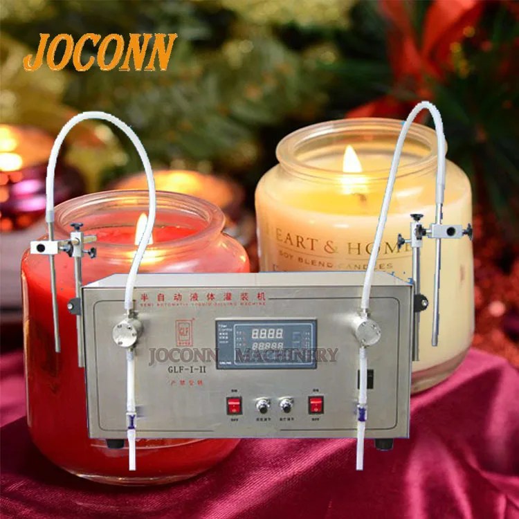 ショールー 香りのキャンドル用の半自動ポンプ加熱充填装置を備えたオーストラリア電気ダブルボイラーワックスメルターキャンドルマシン ングタイプ