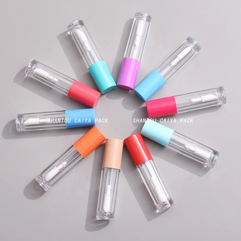 Big Brush Applicator Wand Lip Gloss Packaging Lip Gloss Tubes 5ml Pink