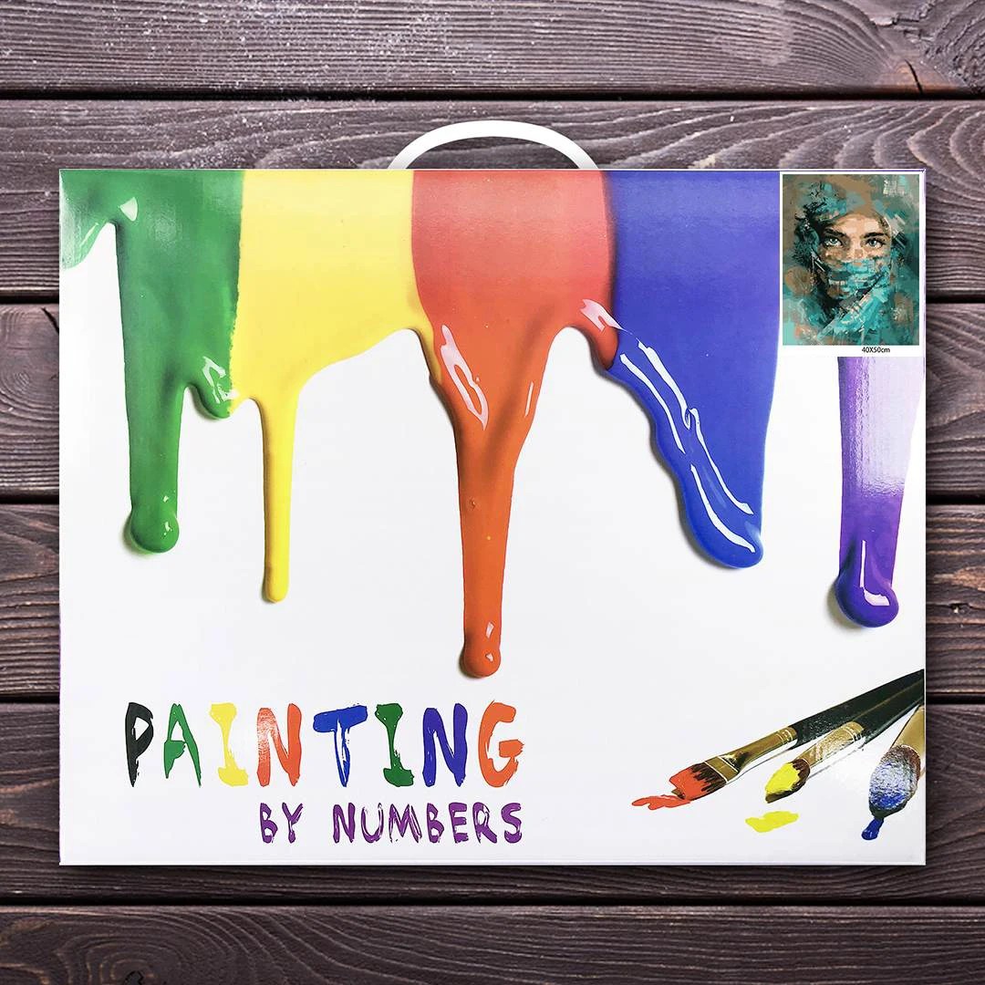 Vancy Arts Portrait Painting By Numbers Mystery Woman Girl Custom