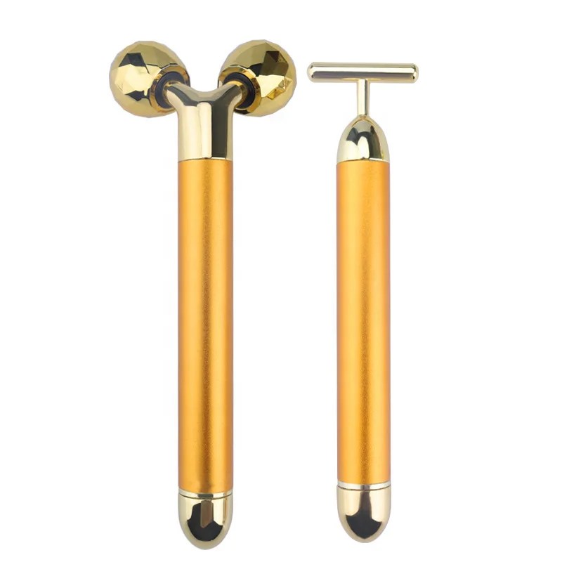2in1 Beauty Bar 24k Golden Pulse Facial Face Massager, 3d Roller 売れ筋ランキング