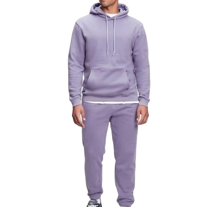Super Soft Fabric Jogging Suit Set Men Drawstring Closure Tracksuit Set
