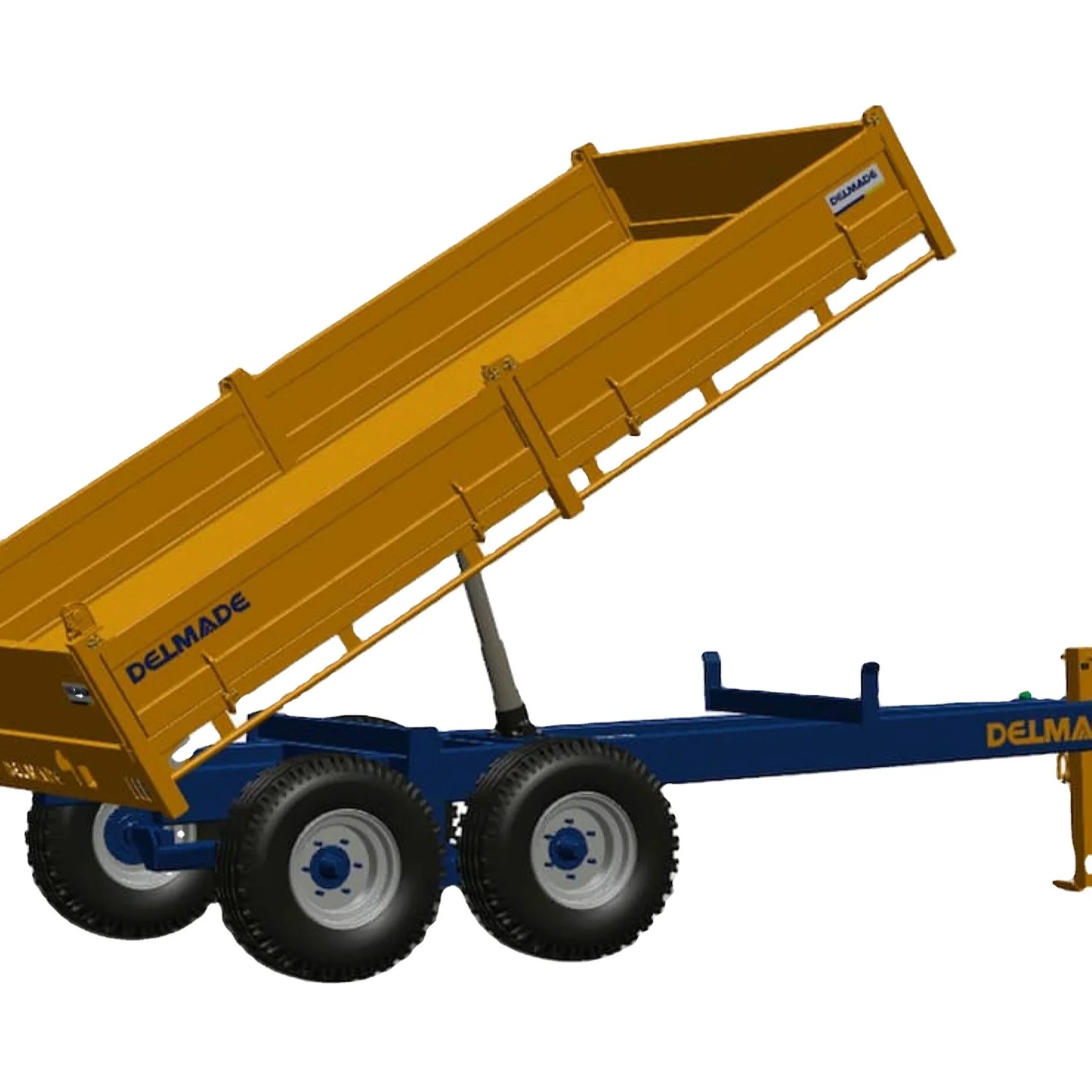 Used Agricultural Tractor Hydraulic Tipping Trailer 20 Ton Farm Dump