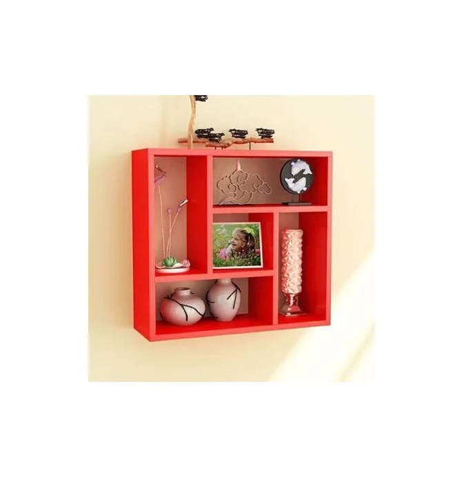 French Country Style Wall Shelf Wooden Wall Shelf Looking Stylish Red