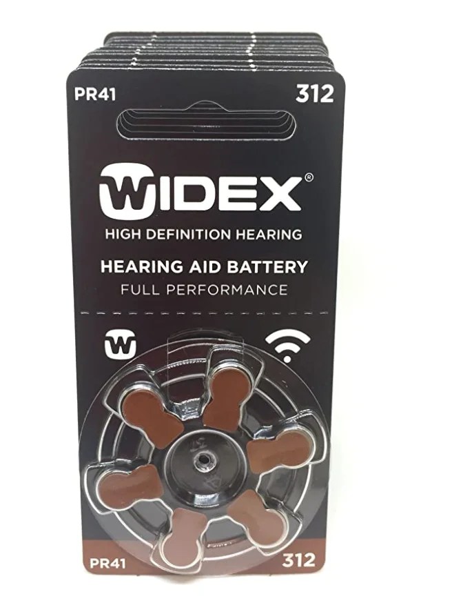 Widex Hearing Aid Battery Size 312 Mercury Free Zinc Air Button Cells