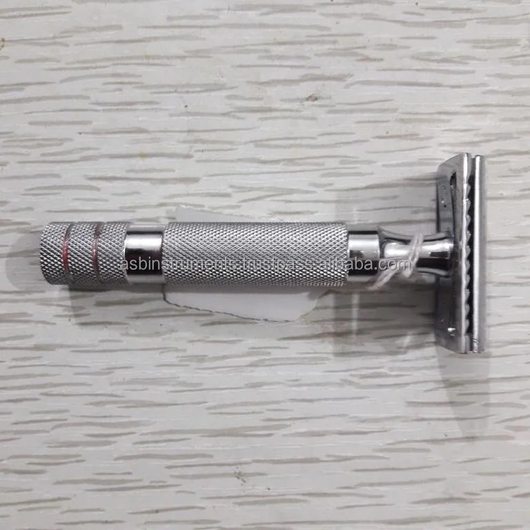 Chrome Plated Safety Razor 3 Pieces Double Edge Safety Razor For Men