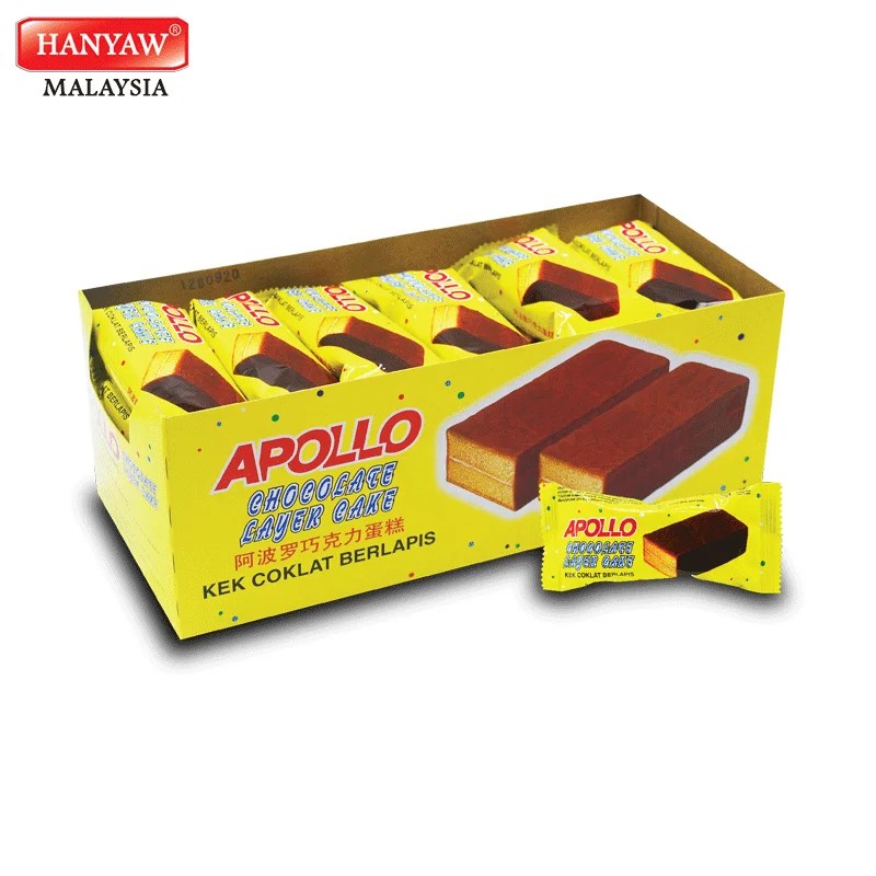 Malaysia] Fast Shipping + Halal Certified Apollo Chocolate Layer Cake 3020 (18G X 24 Pcs X 12 Boxes / Ctn) - Buy Apollo Layer Cake,Malaysia Layer Cake,Chocolate Layer Cake Product On Alibaba.com