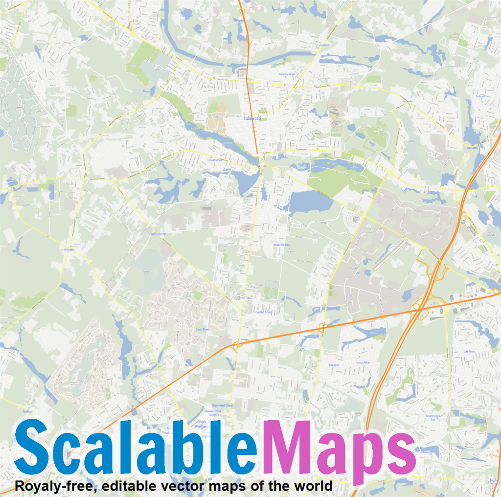 ScalableMaps vector maps of Lakewood