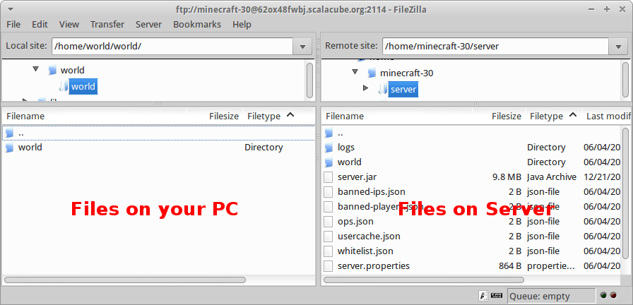 How To Upload / Download Minecraft World