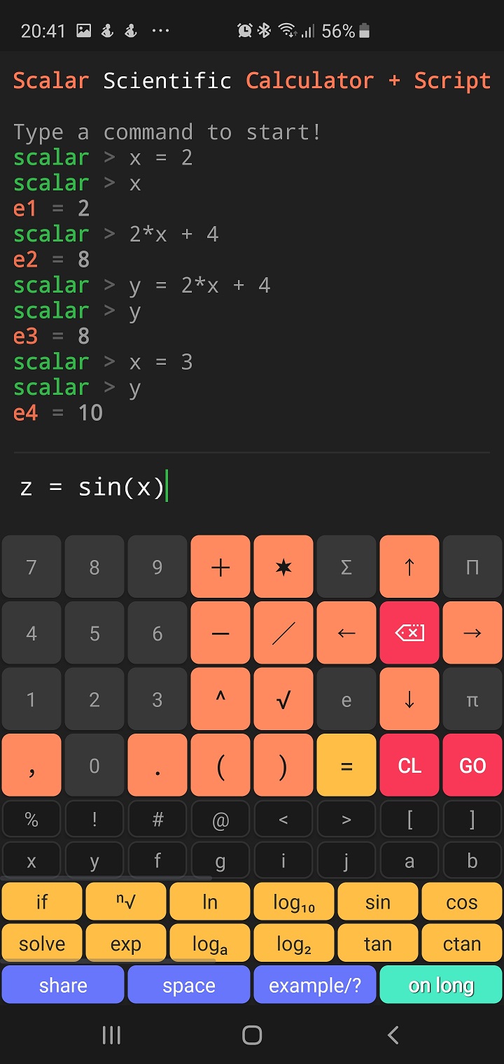 Scalar Calculator Arguments Definition 🥇 Scalar Scientific Calculator App, Charts & Scripts