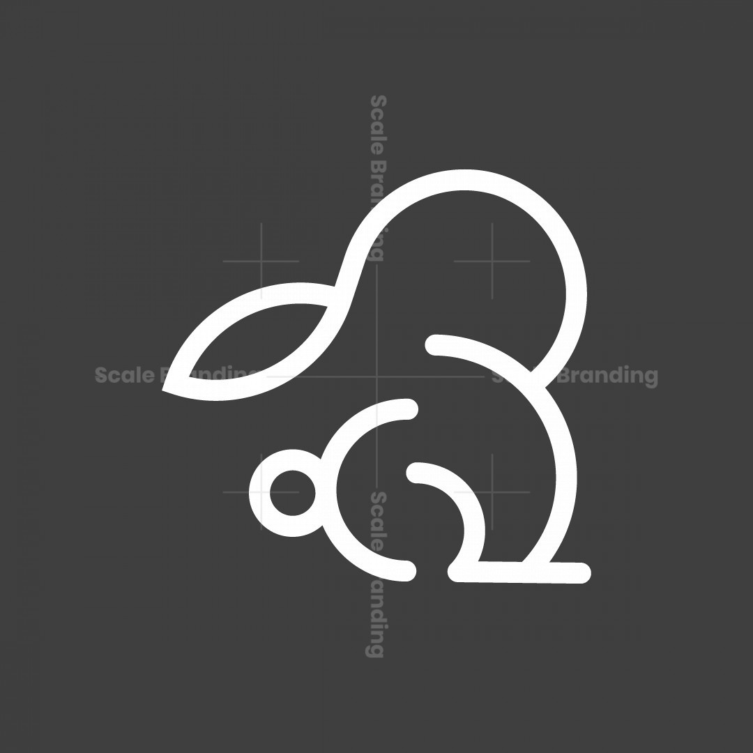 Bunny Rabbit letter B logo