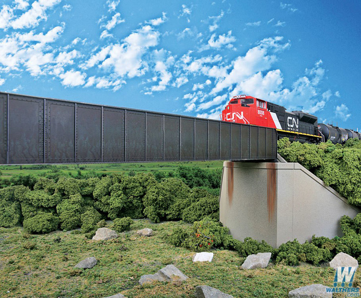 Walthers Cornerstone 90′ SingleTrack Railroad Through Girder Bridge