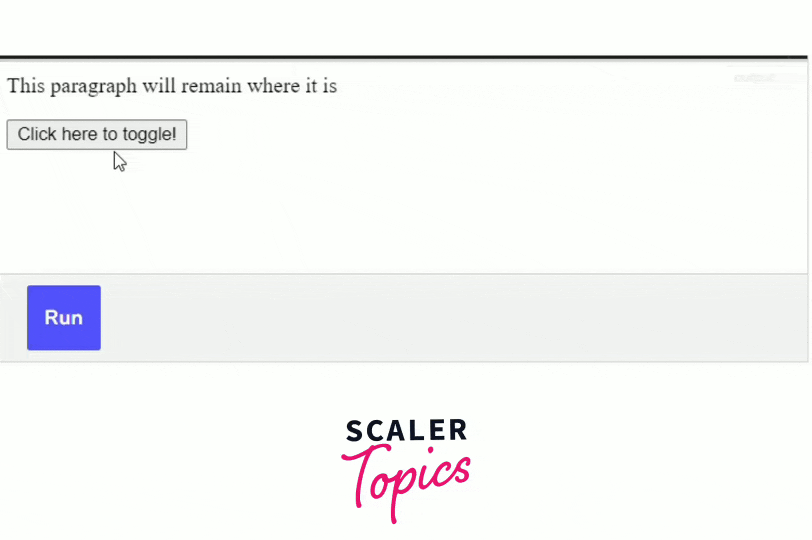 jQuery toggle() Method Scaler Topics