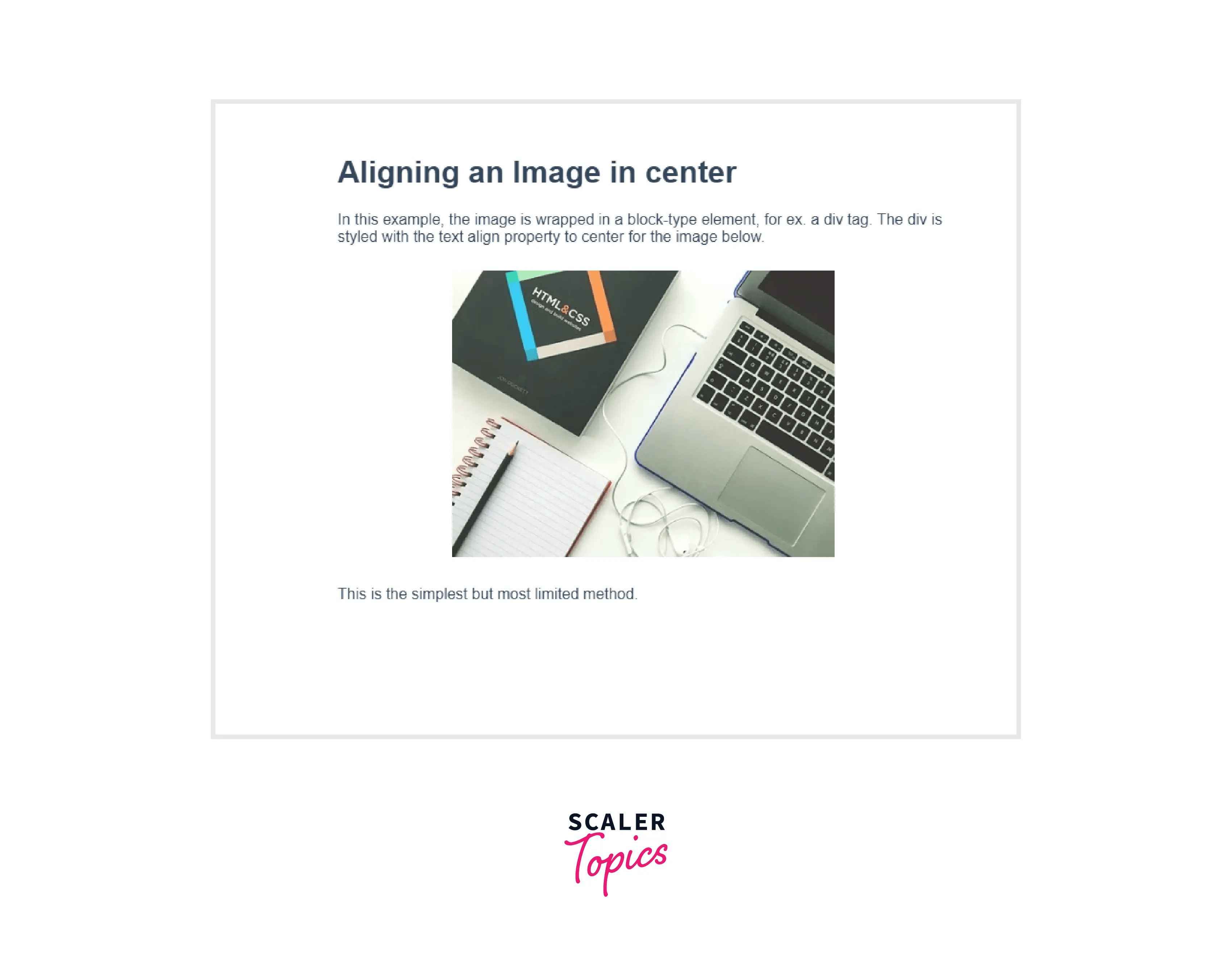 How to Center an Image in HTML? Scaler Topics