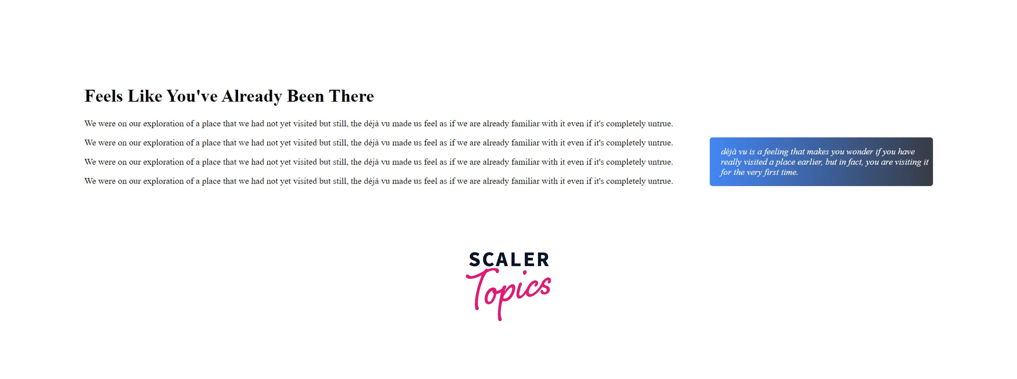 Tag in HTML Scaler Topics