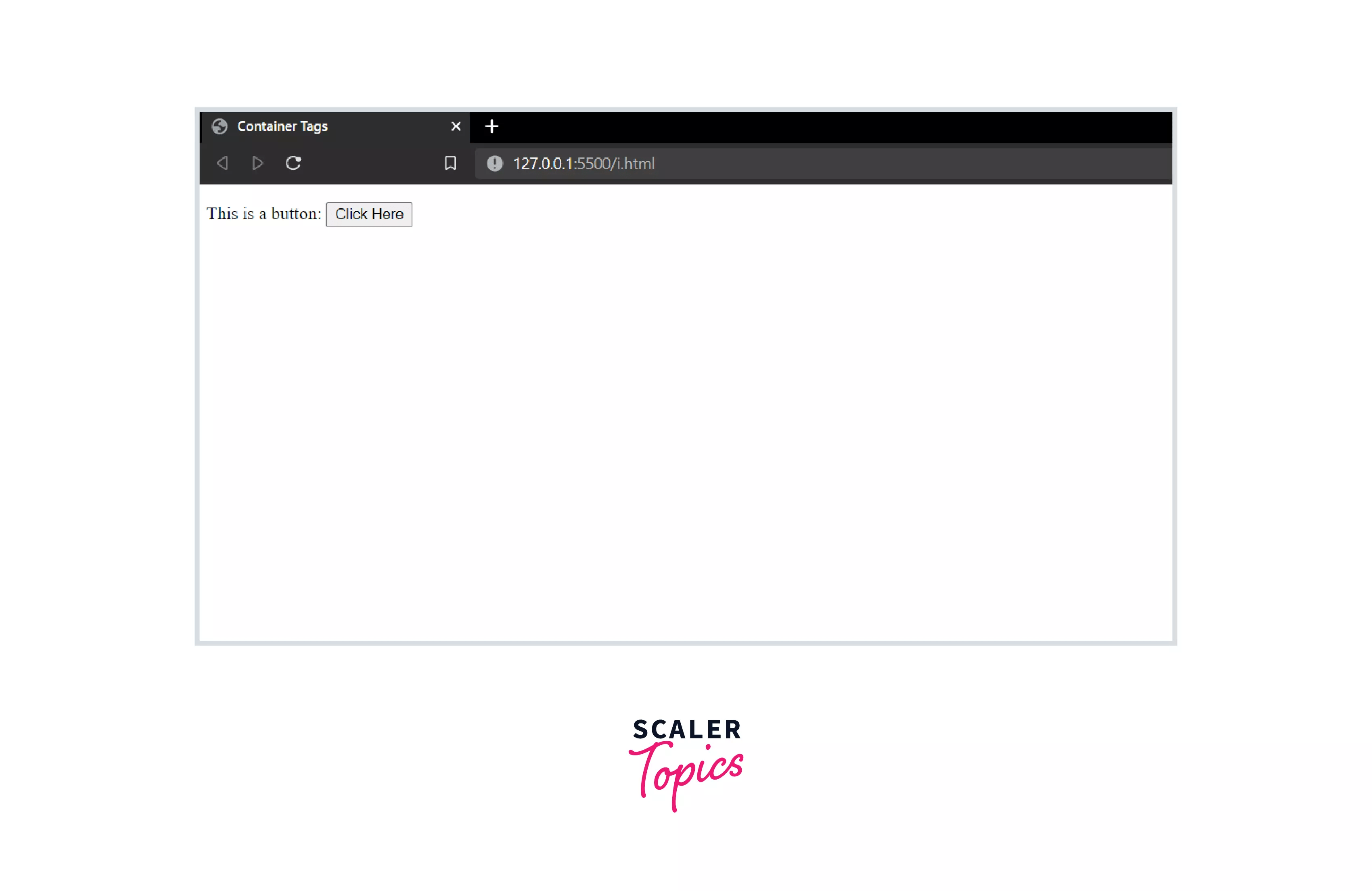 Container Tags in HTML Scaler Topics