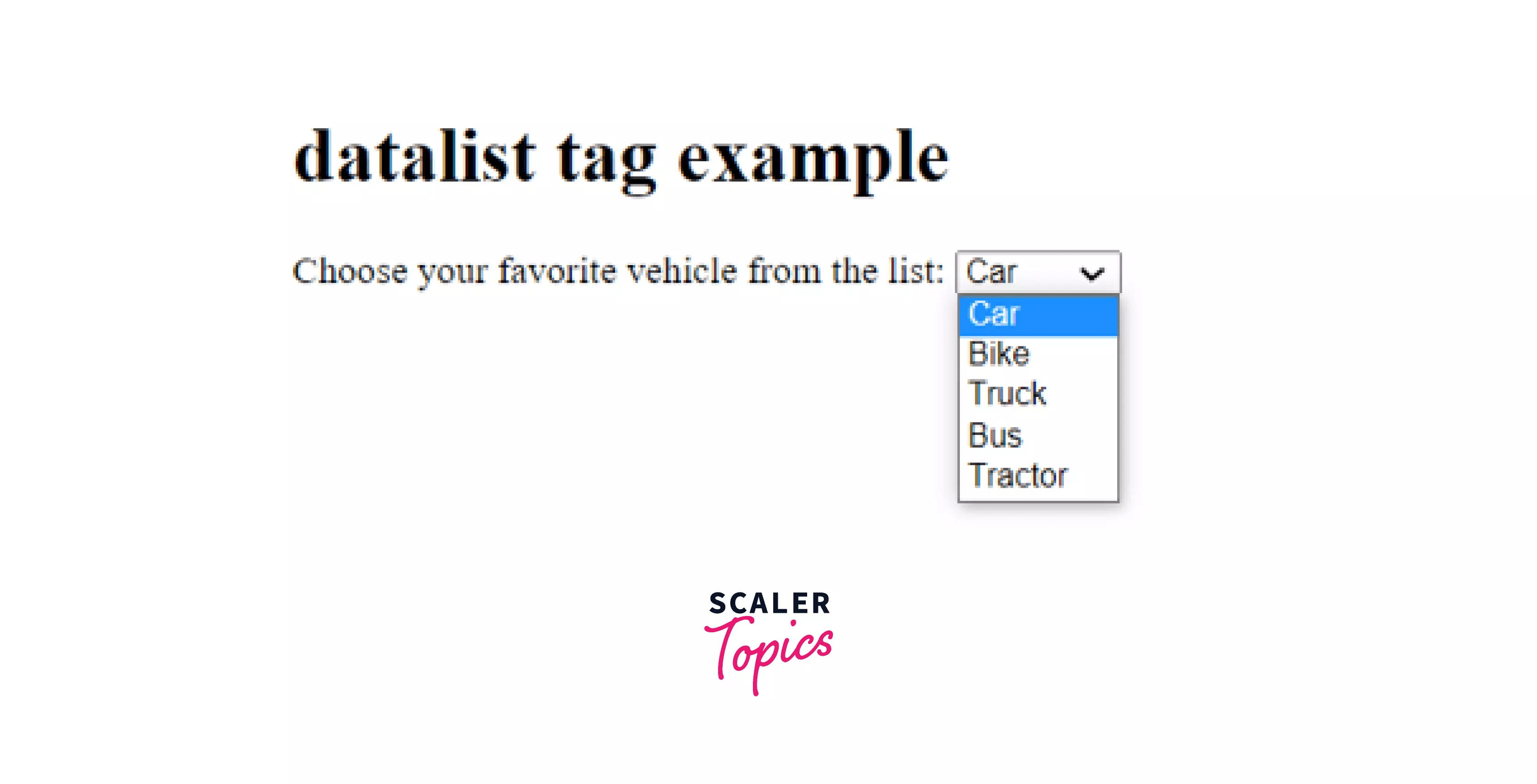 option tag in HTML Scaler Topics