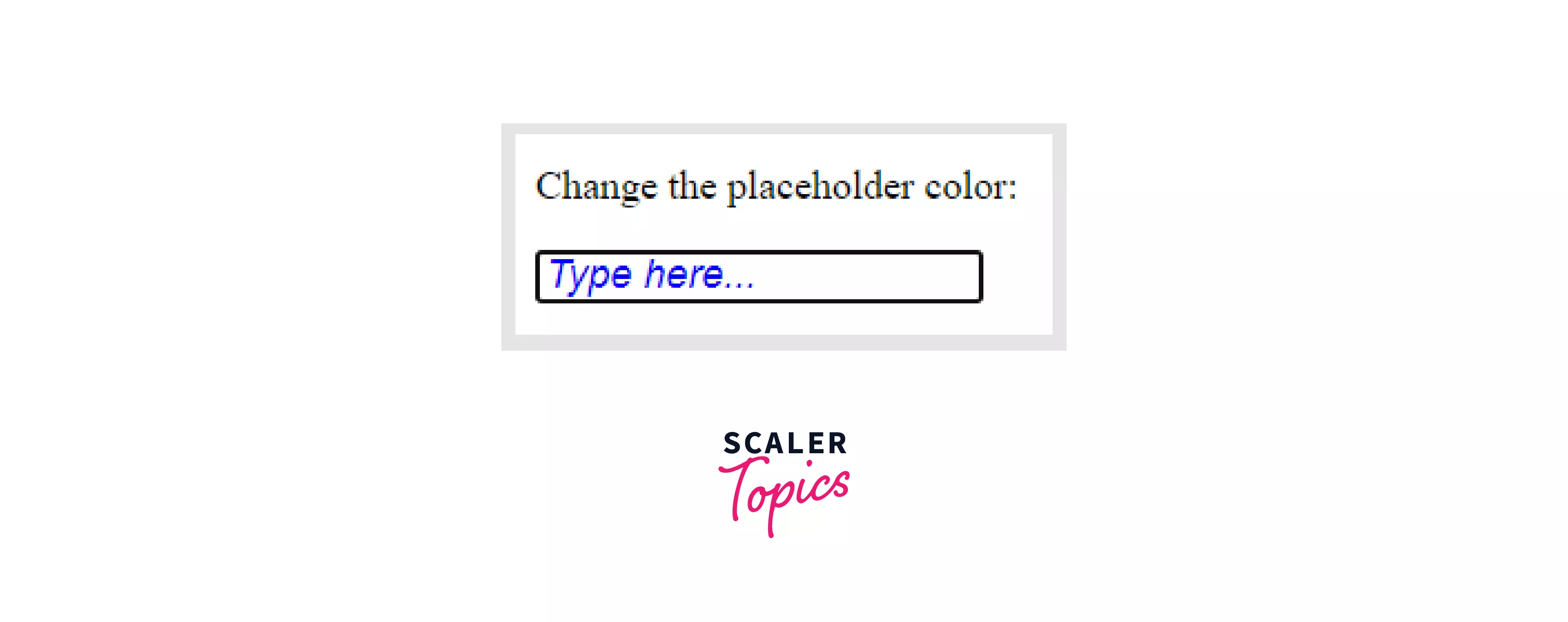 placeholder in CSS Scaler Topics